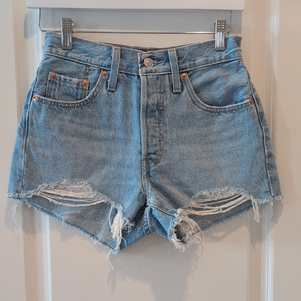 Casual Light Blue Jean Shorts for Women